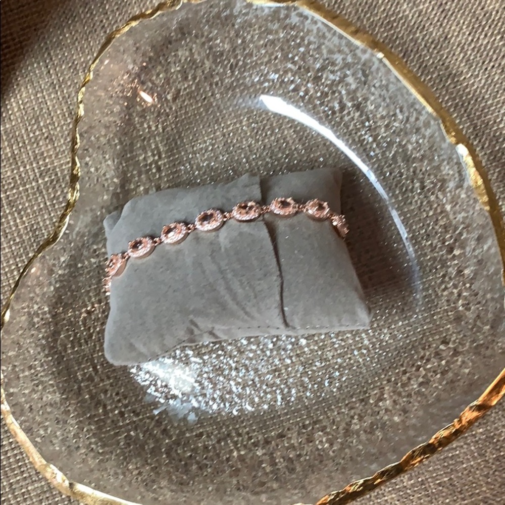 Morganite and Rose gold Bracelet